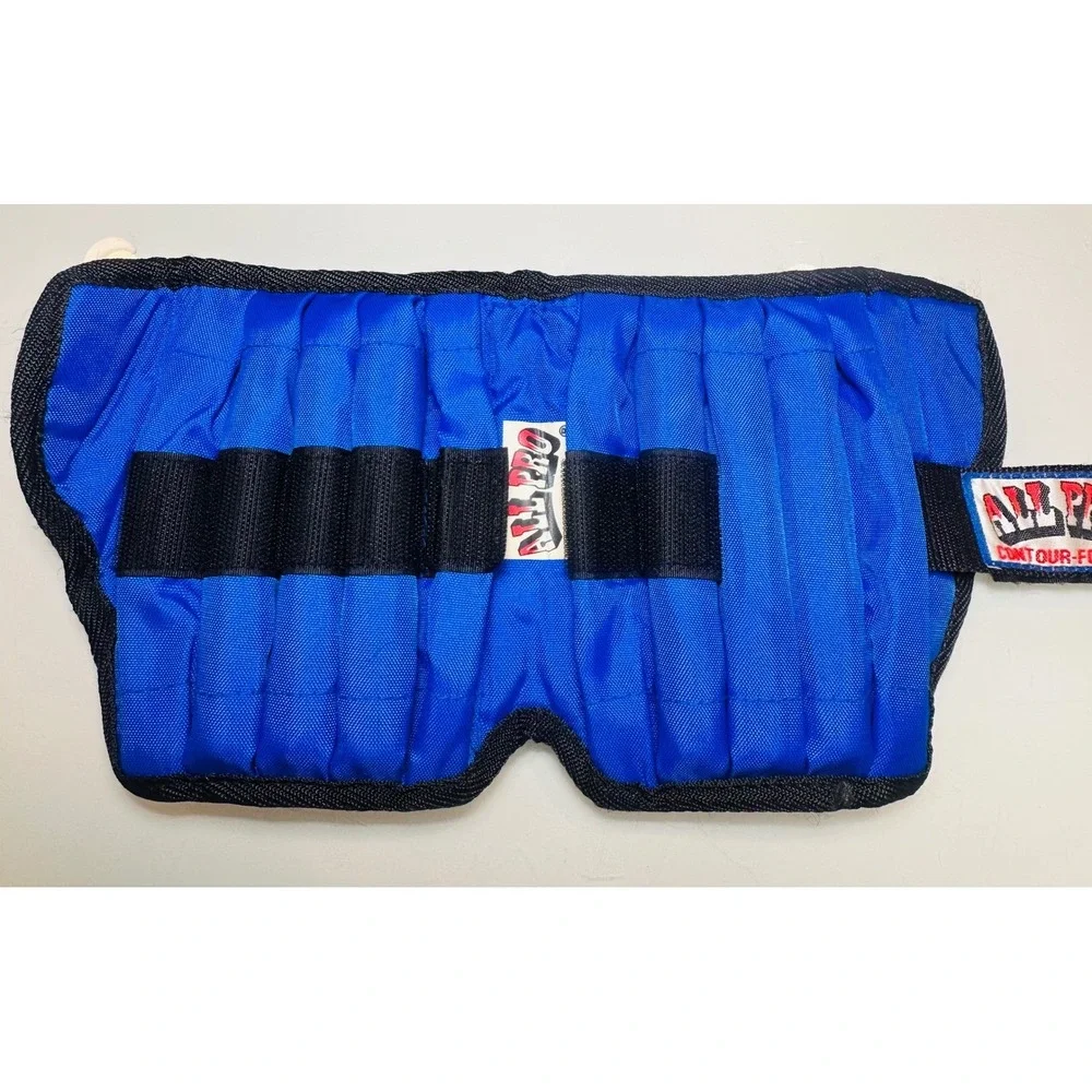 All Pro Weight Adjustable Ankle Weights 10 lb Pair Blue Model 400 Contour-Foam